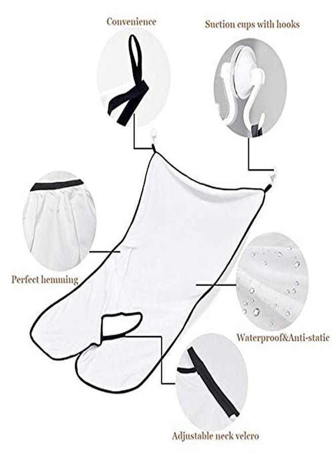 SAVE Beard Apron for Catching Beard Clippings while Trimming or Shaving | Waterproof | Beardo Grooming Bib (White) - Image 5